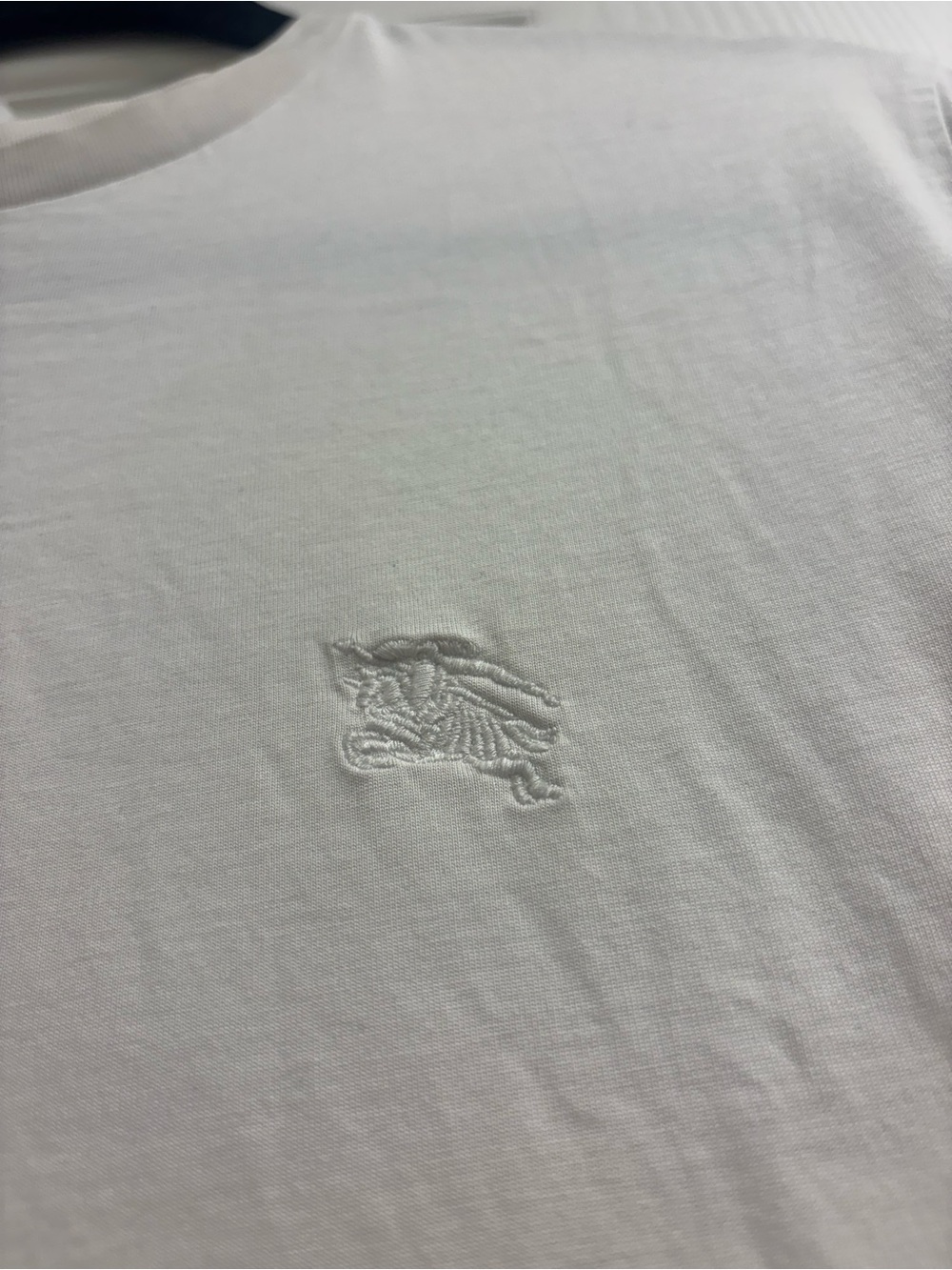 Burberry White Short-Sleeve Crew Neck Tee